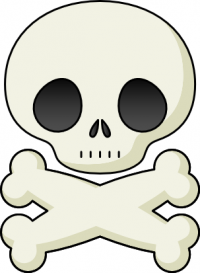Classic skull and crossbones avatar art