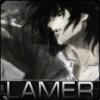 Gritty 'LAMER' tagged member avatar with dark portrait art