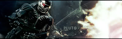 Crysis-style GFX signature art with 'Pluto' tag