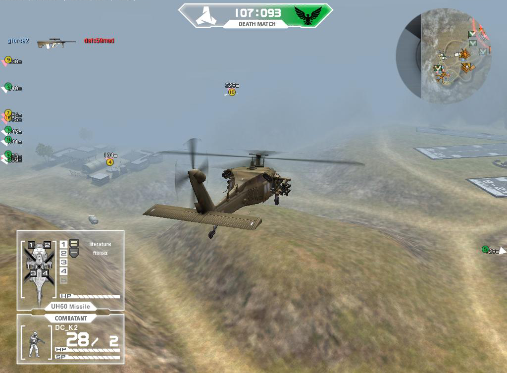 WarRock helicopter deathmatch gameplay screenshot