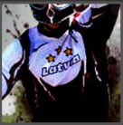 Paintball jersey close-up with stars logo