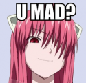Classic anime 'U MAD?' reaction meme