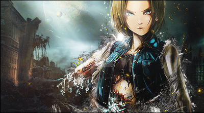 Anime-style GFX signature art with dramatic lighting