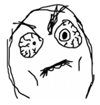 Classic rage-comic 'gritted teeth' face meme