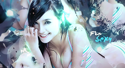 Classic GFX signature art with glossy effects and text