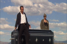 Guy stepping off the Bluth family stair car