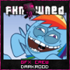 Rainbow Dash GFX signature with FKN0WNED crew branding