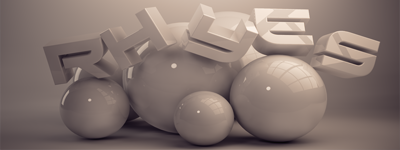 3D rendered spheres and text, classic forum GFX