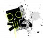 Splattered grunge GFX with abstract black paint texture