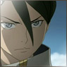 Anime character avatar with sharp eyes and scar