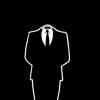 Faceless suited silhouette, a classic anonymous avatar