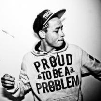 Retro hoodie flex: proud to be a problem
