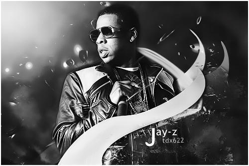 Jay-Z tribute GFX signature with sleek black-and-white swoosh design