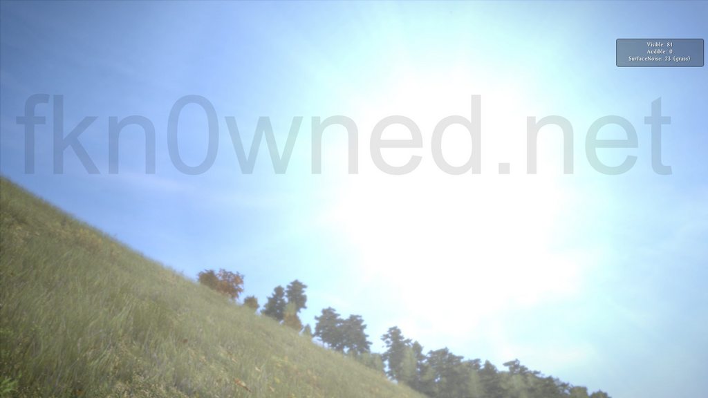 DayZ Standalone beta hillside screenshot with fkn0wned watermark