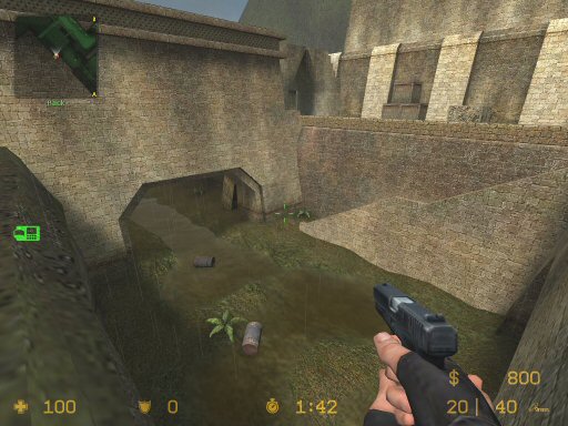 Counter-Strike de_aztec wall glitch tutorial screenshot