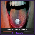 Mouth with pill avatar — edgy early-2010s forum vibes