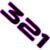 Small stylized '321' logo graphic