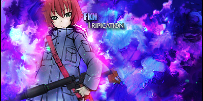 Anime GFX signature with cosmic swirls for FkN Tripication