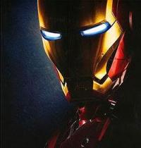 Iron Man helmet glowing in the dark
