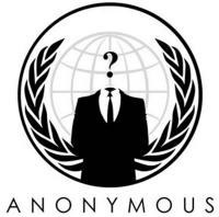 The classic Anonymous logo, a hacker-culture icon