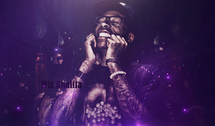 Purple-toned rapper GFX signature with gritty vintage vibe