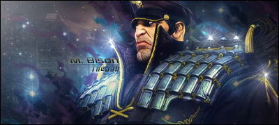 M. Bison military-style GFX signature art