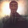 Anonymous mask signature art with atmospheric fog