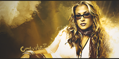 Golden-toned signature art, classic forum GFX vibe