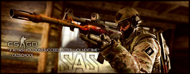 CS:GO SAS operator signature with fiery quote overlay