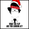 Santa hat avatar with sarcastic caption