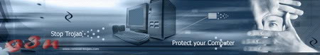 Retro 'Stop Trojan, Protect your Computer' security banner