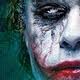 The Joker's iconic grin, a classic movie still