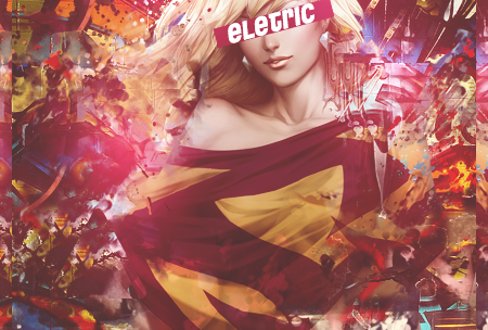 Supergirl-inspired GFX art with electric bolt style