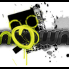Grungy splatter GFX with glowing yellow rings