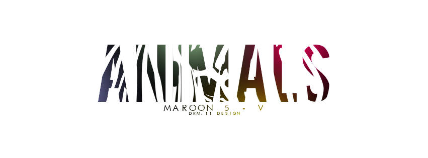 Animal-print text art for Maroon 5's album V