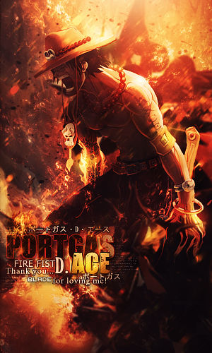 Portgas D. Ace blazing forth in fiery One Piece tribute art