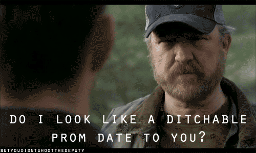 Gruff dad delivers a classic prom-date threat
