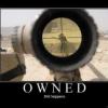 Sniper scope 'OWNED' meme, classic early-2010s forum humor