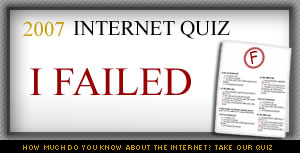 The classic 'I FAILED' internet quiz meme