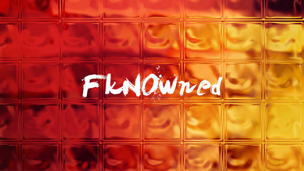 Fiery glass-tile FkN0wned logo art