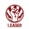 Raised fist 'Leader' emblem, forum rank badge nostalgia