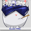 Blue-shaded snowman avatar repping the ELECTRIC crew tag