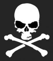 Classic skull and crossbones forum avatar art