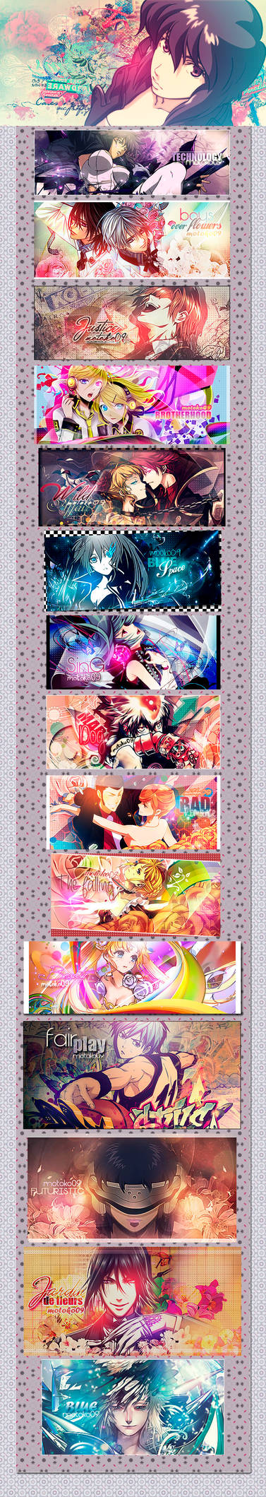 A striking collection of anime-inspired GFX signature art