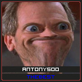 Goofy exaggerated face avatar with username tag below