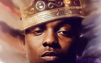 Regal king portrait in a golden crown