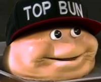 Top Bun burger head guy — a weirdly memorable 2010s meme