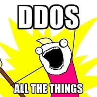 Classic 'X, X Everywhere' DDoS meme from the forum era