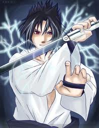 Anime GFX art - lightning sword scene, classic forum avatar style