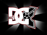 DC Shoes-style logo with a skull twist